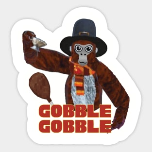 Gorilla Tag Thanksgiving Monke VR Gamer Sticker